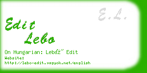 edit lebo business card